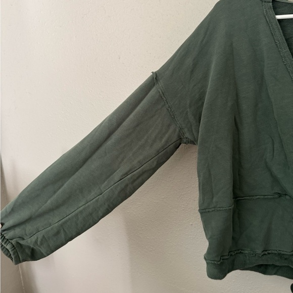 Anthropologie Green Wrap Sweater - Picture 3 of 5